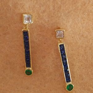 Lesa Michele Cubic Zirconia & Gold Bar Drops